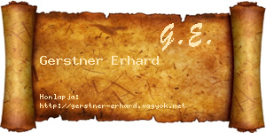 Gerstner Erhard névjegykártya